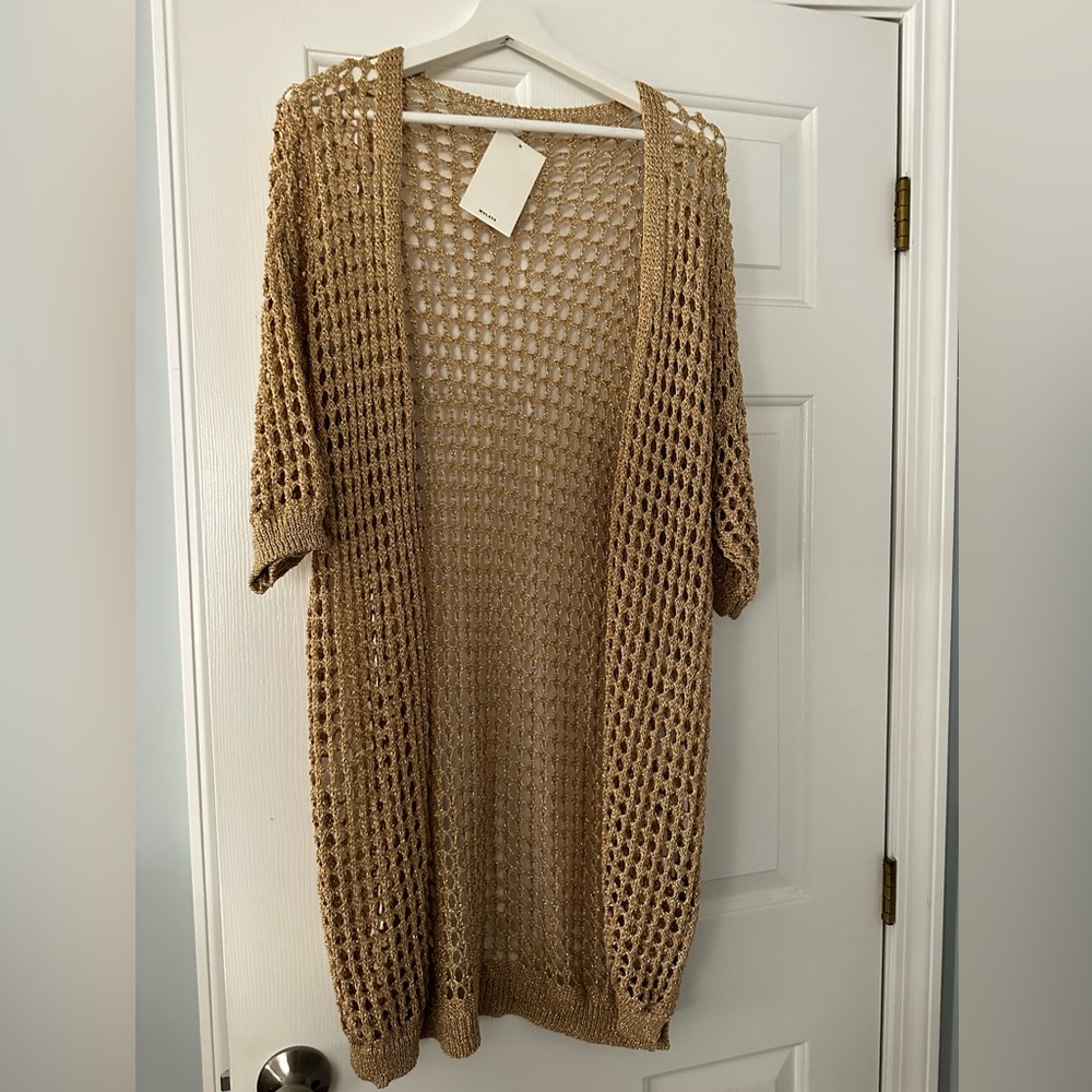 ❤️ GORGEOUS OPEN KNIT SWEATER EUC ONE SIZE.MADE IN ITALY